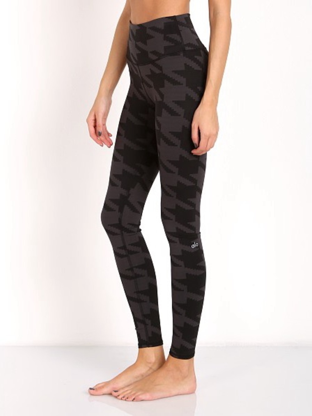 Alo High Waist Airbrush Legging Black Houndstooth